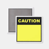 DIY "Caution" Magnet (Vorderseite/Rückseite)