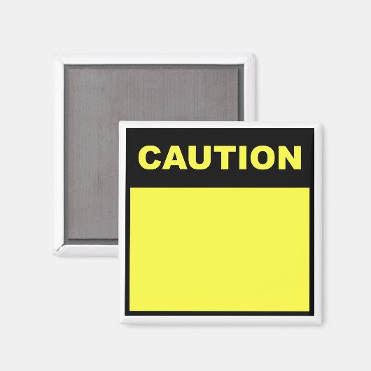 DIY "Caution" Magnet (Vorderseite/Rückseite)
