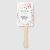 DIY Chic Pink Cherry Blossom Hochzeitsprogramm Fächer (Vorderseite)