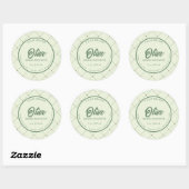 DIY Circle Cosmetic Jar Label in Retro Green Runder Aufkleber (Blatt)