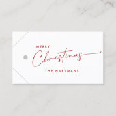 DIY CLASSIC FAMILIENNAME CALLIGRAPHY CHRISTMAS VISITENKARTE (Vorderseite)