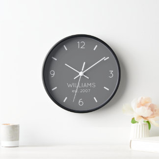 DIY Clock | Benutzerdefinierte Farbe, Name, Text Uhr
