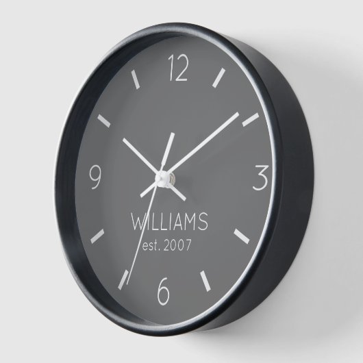 DIY Clock | Benutzerdefinierte Farbe, Name, Text Uhr (Winkel)