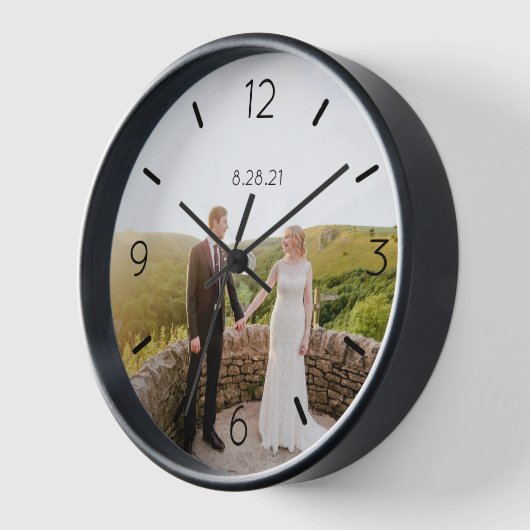 DIY Clock | Benutzerdefiniertes Foto, Name, Text Uhr (Winkel)