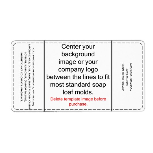 DIY Cold Process Soap Label-Vorlage (Vorne)