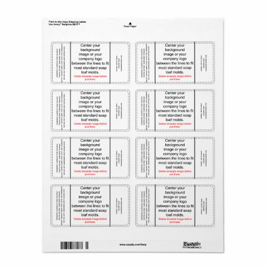DIY Cold Process Soap Label-Vorlage (Vorne)