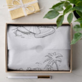 DIY Color Beach Thema Muscheln, Palmen Bäume - Sch Seidenpapier (Geschenk)