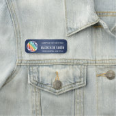 DIY Color Brushed Blue Printed Plastic Mitarbeiter Namensschild (Beispiel)