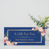 DIY Color | Floral Gold Geschenkgutschein (Stehend Vorderseite)