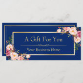 DIY Color | Floral Gold Geschenkgutschein (Vorne/Hinten)