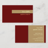 DIY Color/Maroon/Khaki Brown Visitenkarte (Vorne/Hinten)