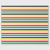 DIY Colors 4 Stripe Red Blue Yellow Green Geschenkpapier (Flach)