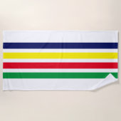 DIY Colors 4 Stripe Red Blue Yellow Green Strandtuch (Vorderseite)