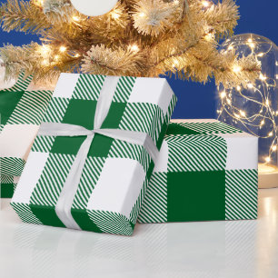 DIY Colors Buffalo Kariert Tartan LG SV Green Geschenkpapier