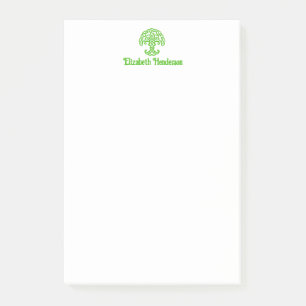 DIY Colors Celtic Knot Tree of Life mit Name Grn Post-it Klebezettel