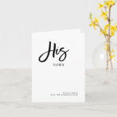 DIY Colors Chic Handwrits Skript Seine Vows Card Karte (Gelbe Blume)