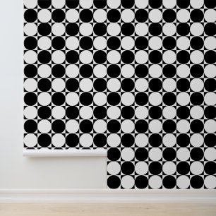 DIY Colors Circle in Square Schwarz-weiß Tapete