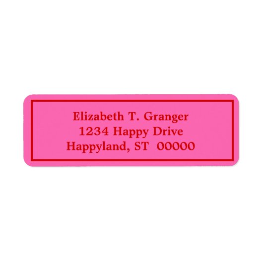 DIY Colors Gerahmt Hot Pink Red Label (Vorne)
