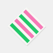 DIY Colors Hot Pink Emerald Green White Strip Serviette (Ecke)