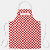 DIY Colors Red White Checkerboard Muster Schürze (Vorderseite)