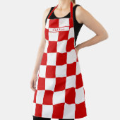 DIY Colors Red White LG Prüfmuster Schürze (InSitu)