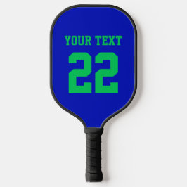 DIY Colors Royal Blue Em Green Sports Team Jersey Pickleball Schläger