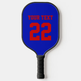 DIY Colors Royal Blue Red Sports Team Jersey Pickleball Schläger