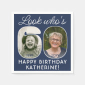 DIY Colors ・ Schauen Sie, wer 60 Geburtstagsparty  Serviette (Vorderseite)