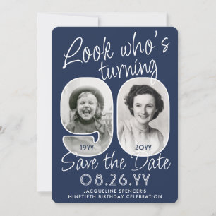 DIY Colors ・ Schauen Sie, wer ist 90 Geburtstagspa Save The Date