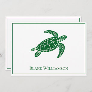 DIY Colors Sea Turtle #6 Gerahmt Blue Mitteilungskarte