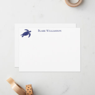 DIY Colors Sea Turtle #6NF Blue Mitteilungskarte