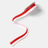DIY Colors Two Stripes White Red, Rectorder Satinband (Rückseite)