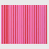 DIY Colors Uneven Stripes SV Hot Pink Red Geschenkpapier (Flach)