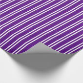 DIY Colors Uneven Stripes SV Purple White Geschenkpapier (Ecke)