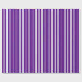 DIY Colors Uneven Stripes SV Purple White Geschenkpapier (Flach)