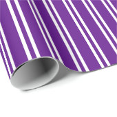 DIY Colors Uneven Stripes SV Purple White Geschenkpapier (Rolleneckpunkt)