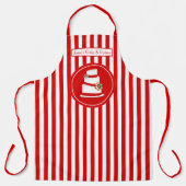 DIY Colors Vertical Strip Red White Cake Baker Schürze (Vorderseite)