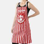 DIY Colors Vertical Strip Red White Ice Creme Schürze (InSitu)