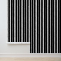 DIY Colors Vertical Uneven Stripes #3 Schwarz-weiß