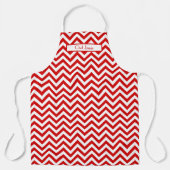 DIY Colors Zickzack Stripe Red White Schürze (Vorderseite)