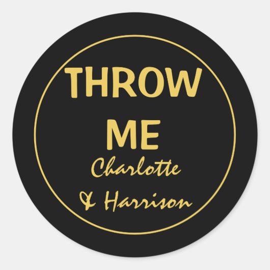 DIY Confetti Personalisiert Wedding Runder Aufkleber (Vorderseite)