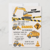 DIY Construction Birthday Einladungen (Vorderseite)