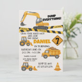 DIY Construction Birthday Einladungen (Stehend Vorderseite)