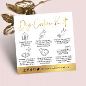 DIY Cookie Decorating Guide White & Gold Script Quadratische Visitenkarte