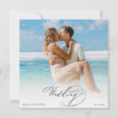 *~ DIY Couple FOTO UAWG QR AR6 Hochzeit Einladung (Vorderseite)