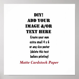 DIY Create your own 12 x 12 Matte Cardstock A9 Poster
