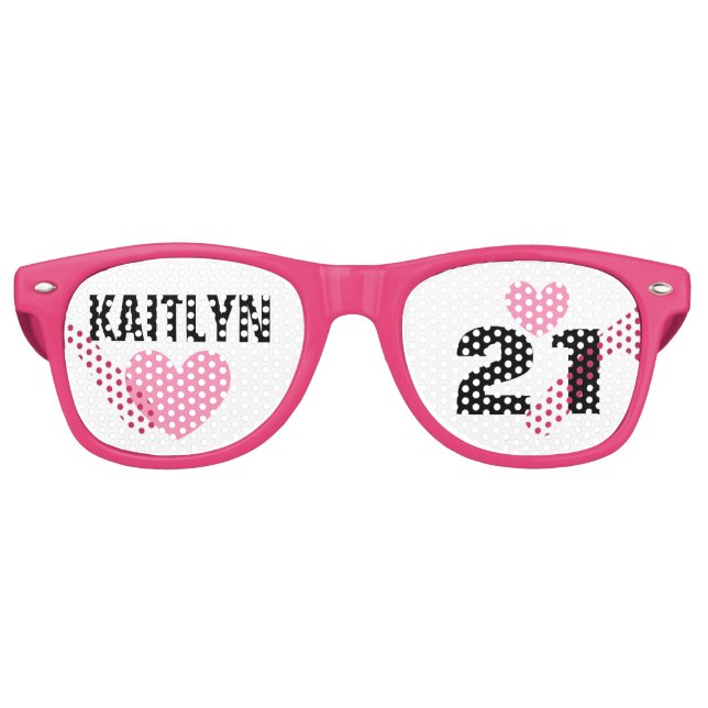 DIY Create your own 21. BIRTHDAY or any year A62B Partybrille (Vorderseite)