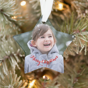 DIY Create your own Foto Star Weihnachtsfeiertag Ornament