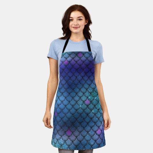 DIY Create your own Mermaid Glitzer Mama Girlfrien Schürze (Getragen)