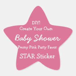 DIY Create your own PINK Baby Shower Fevor V05H Stern-Aufkleber
